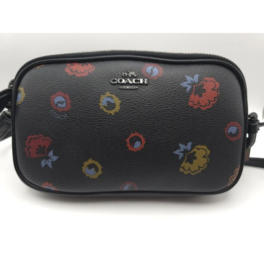 Coach Primrose Black w/ Floral Print Crossbody Bag
